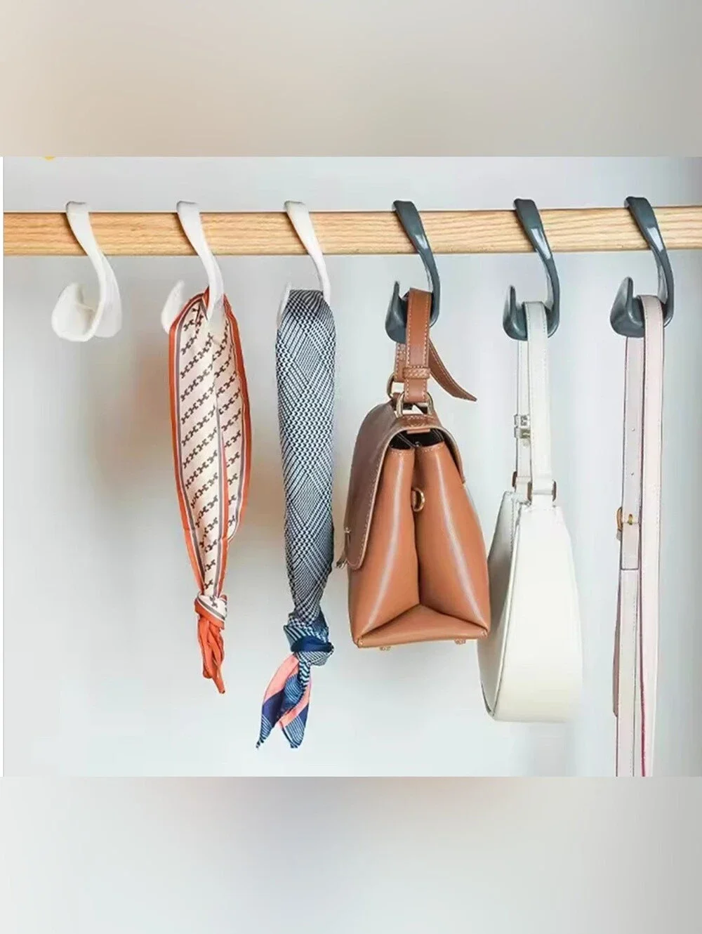 Bag hangers set of 5 "WHITE" - Picture 3 of 5
